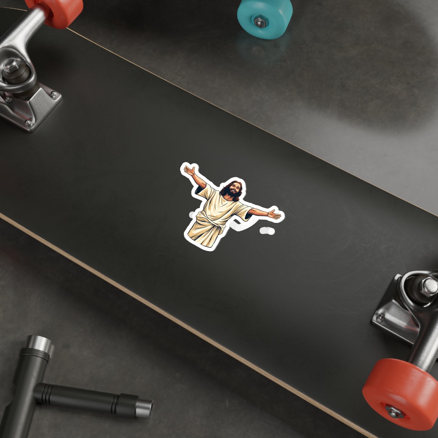 He is Waiting with Outstretched Arms to Welcome Us -2  Die-Cut Stickers (MB)