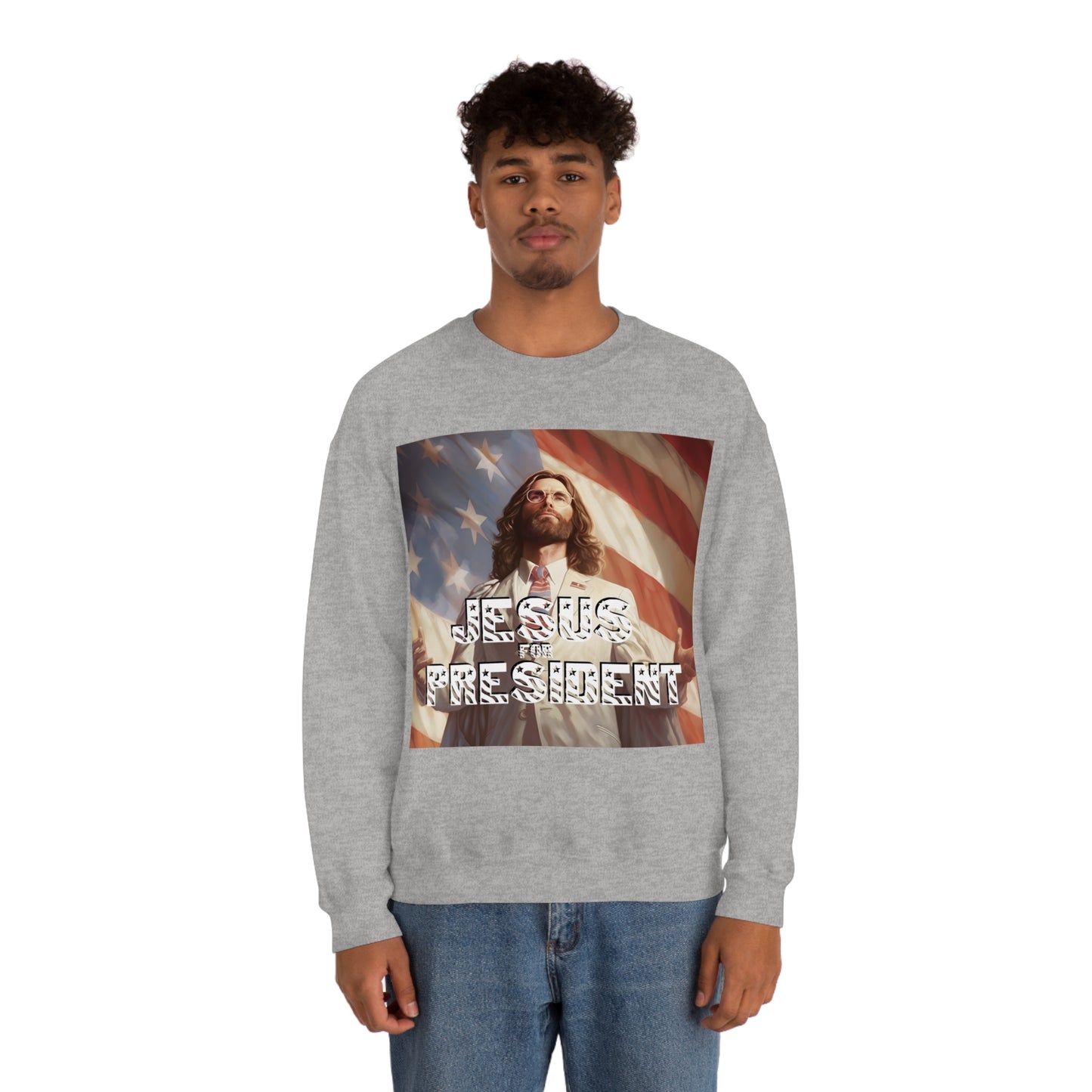Jesus for President Unisex Heavy Blend™ Crewneck Sweatshirt