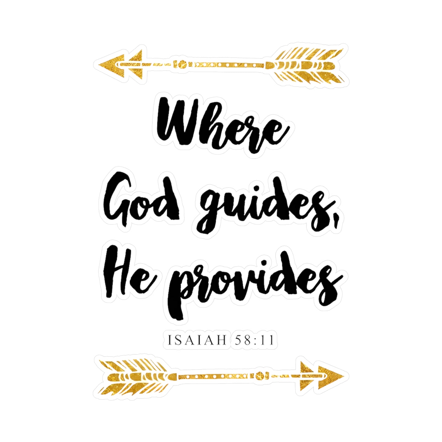 Where GOD guides, He Provides - Isaiah Kiss-Cut Vinyl Decals