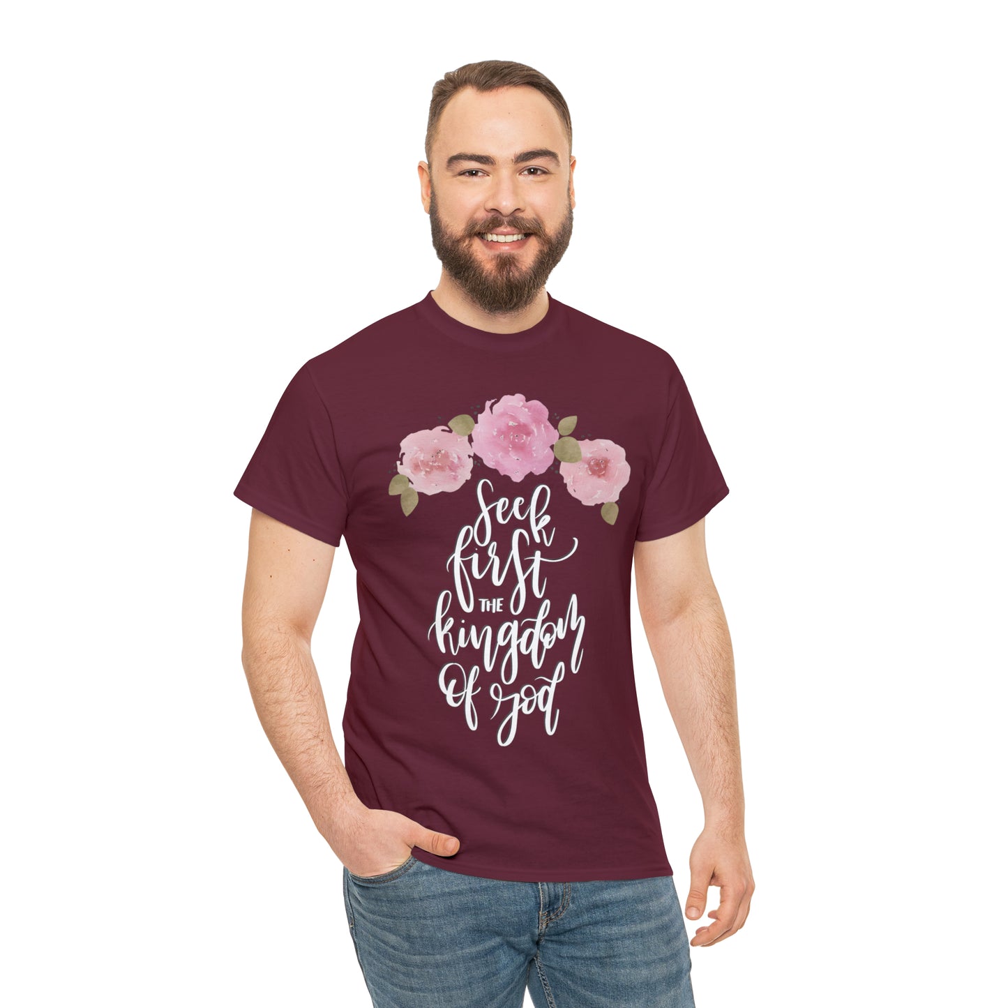 Seek First the Kingdom of God Unisex Heavy Cotton Tee