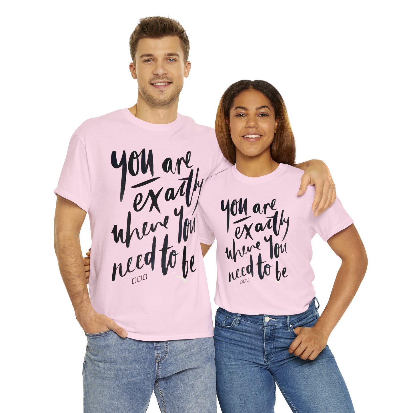 You re EXACTLY where you need to be  - CR Celebrate Recovery Classic Logo - Unisex Heavy Cotton Tee