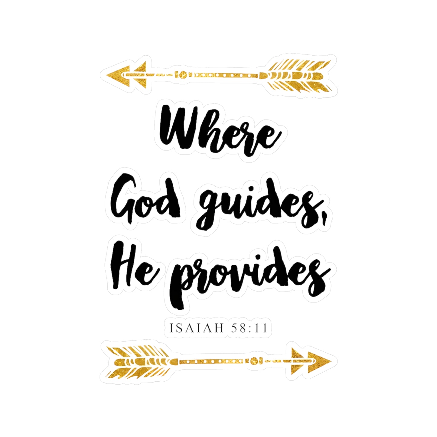 Where GOD guides, He Provides - Isaiah Kiss-Cut Vinyl Decals