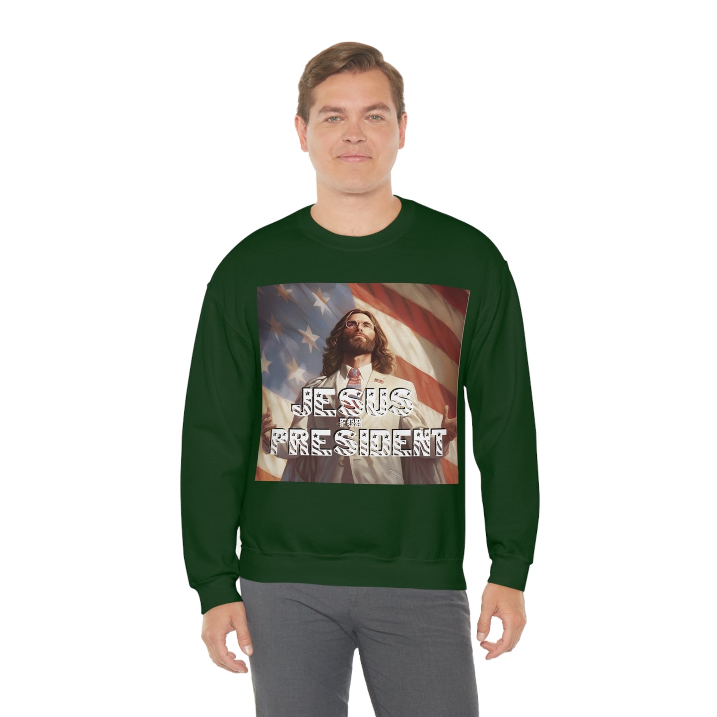 Jesus for President Unisex Heavy Blend™ Crewneck Sweatshirt