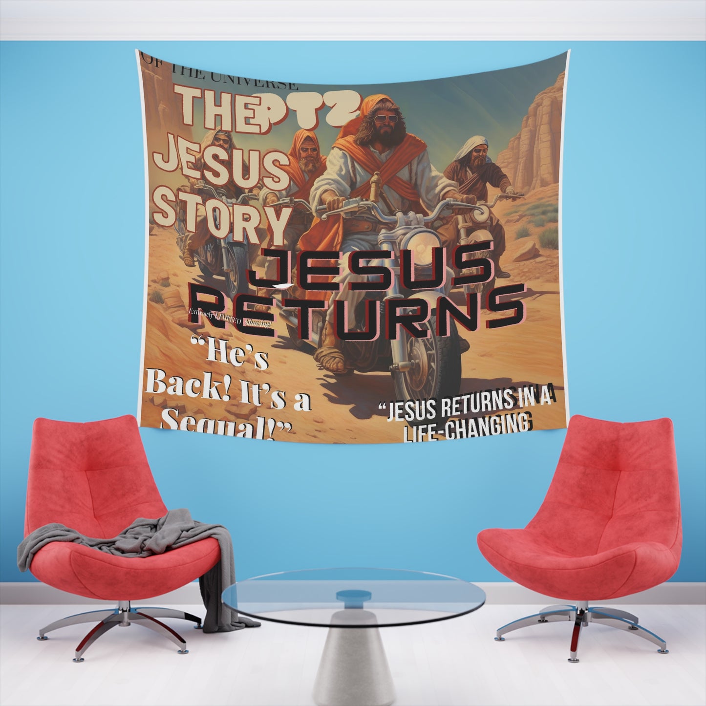 The Jesus Story PT2 “Jesus Returns  Printed Wall Tapestry