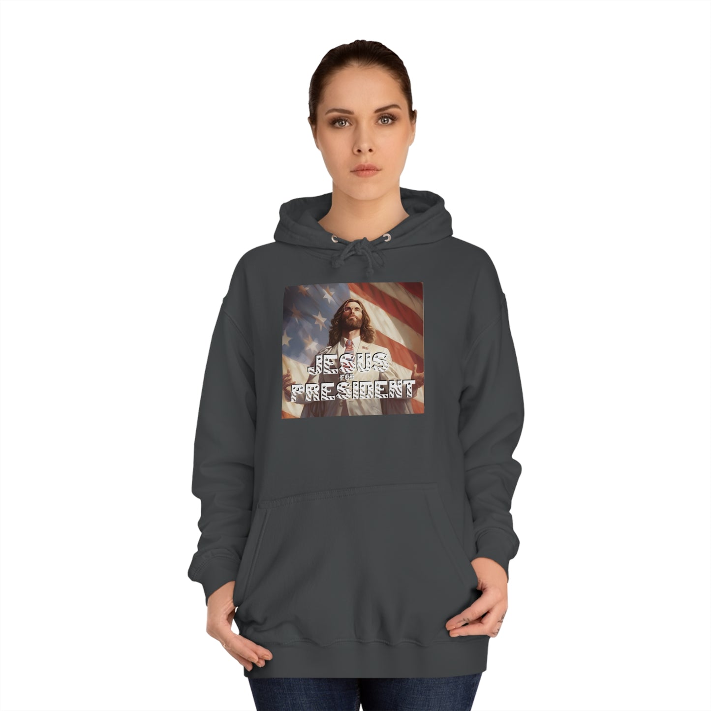 Jesus for President  Unisex College Hoodie