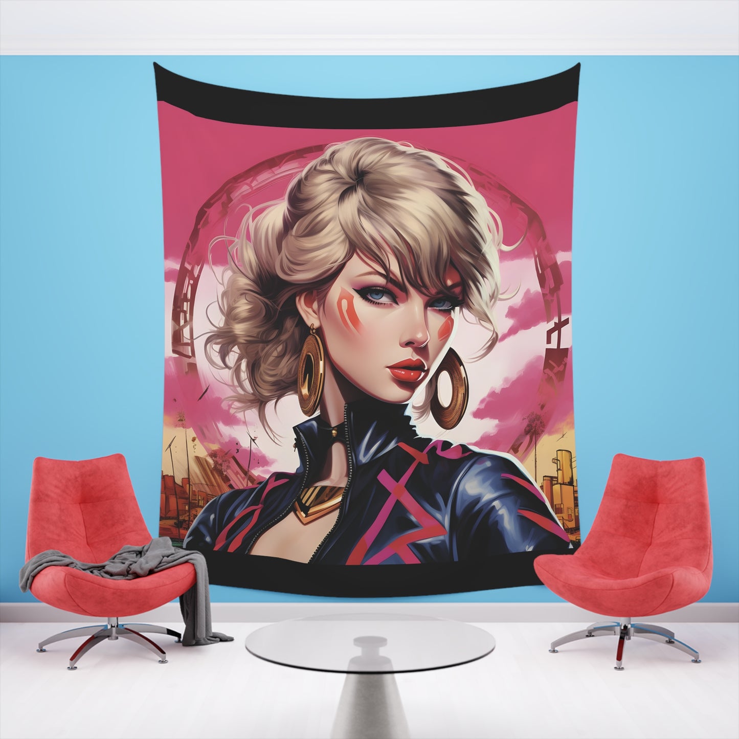 Anime Taylor Swift 2- Printed Wall Tapestry