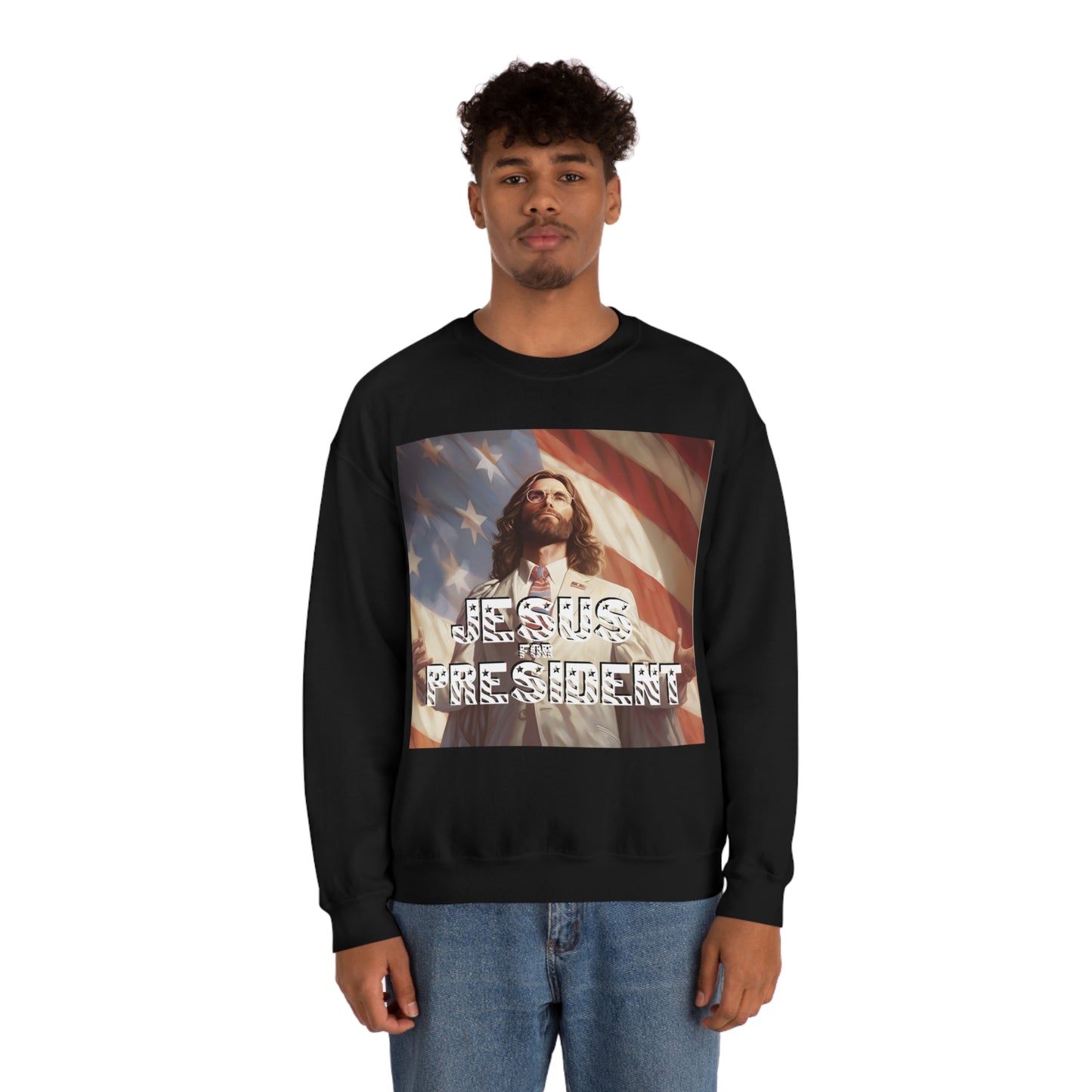 Jesus for President Unisex Heavy Blend™ Crewneck Sweatshirt