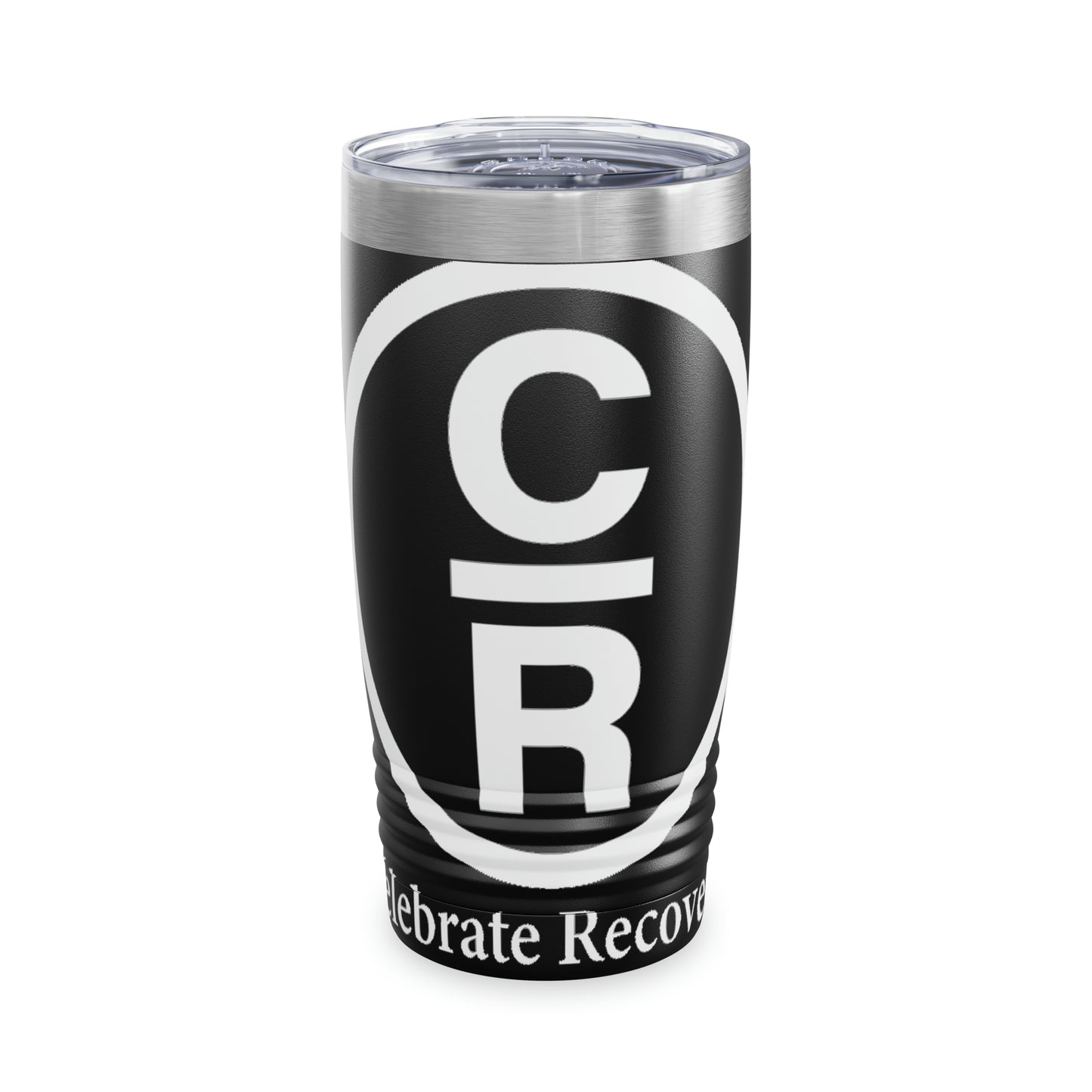 CR Celebrate Recovery Basic Logo White Ringneck Tumbler, 20oz