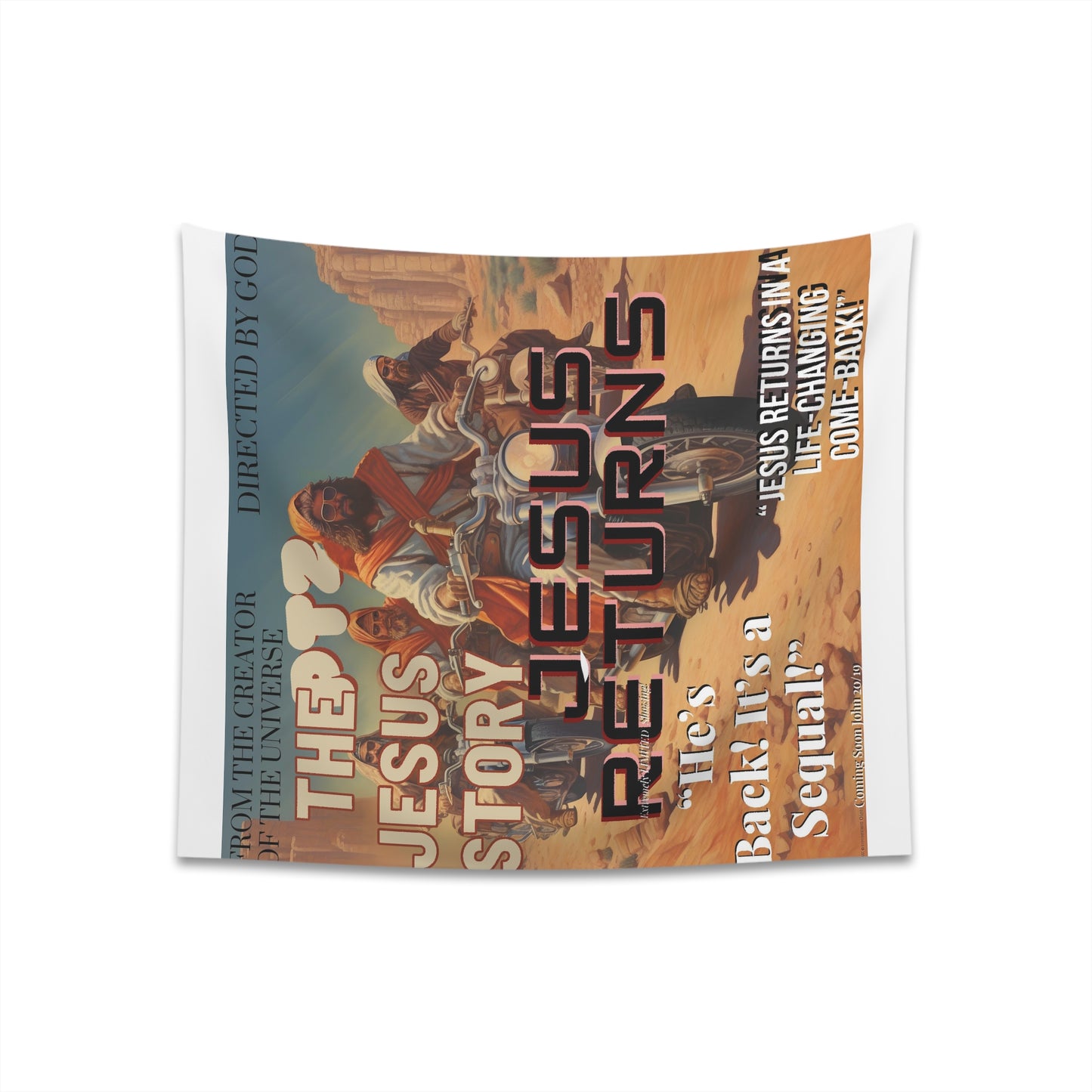 The Jesus Story PT2 “Jesus Returns  Printed Wall Tapestry