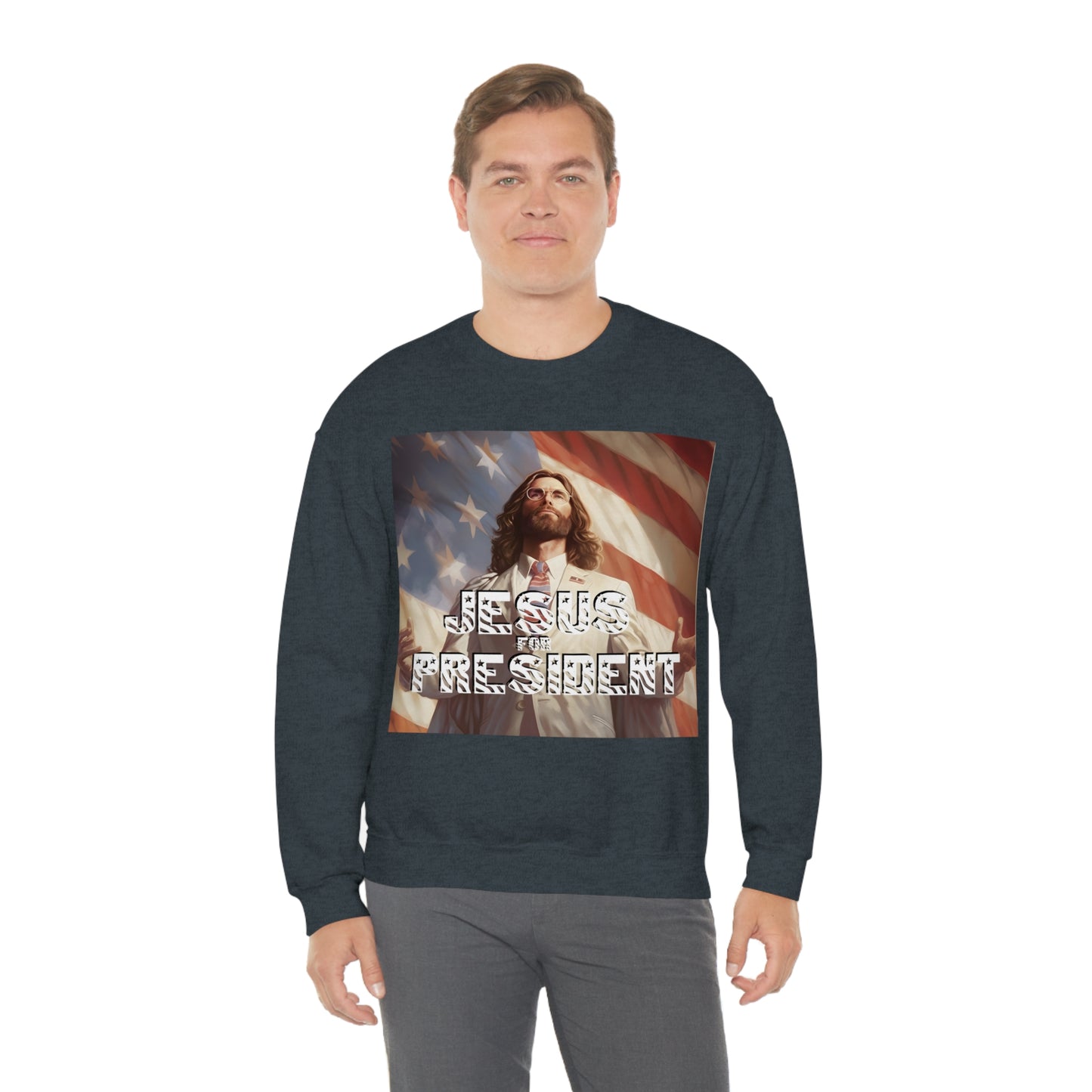Jesus for President Unisex Heavy Blend™ Crewneck Sweatshirt