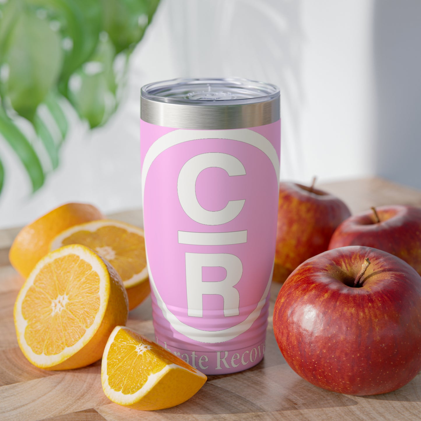 CR Celebrate Recovery Basic Logo White Ringneck Tumbler, 20oz