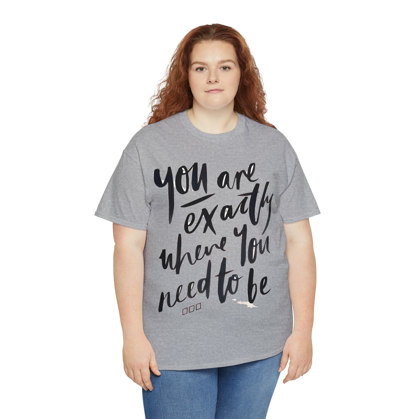 You re EXACTLY where you need to be  - CR Celebrate Recovery Classic Logo - Unisex Heavy Cotton Tee