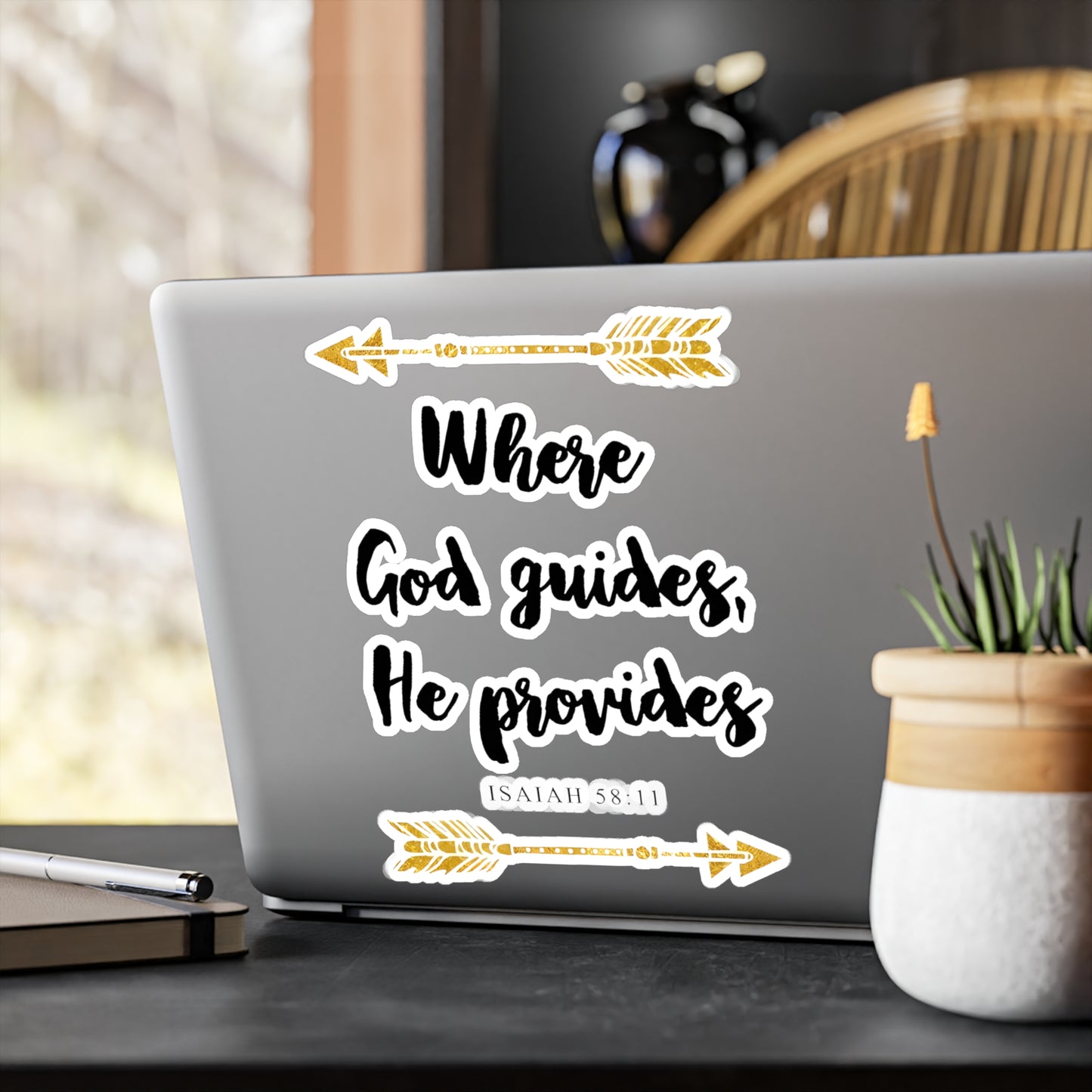 Where GOD guides, He Provides - Isaiah Kiss-Cut Vinyl Decals