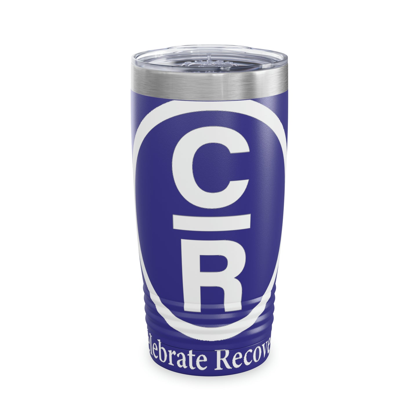 CR Celebrate Recovery Basic Logo White Ringneck Tumbler, 20oz