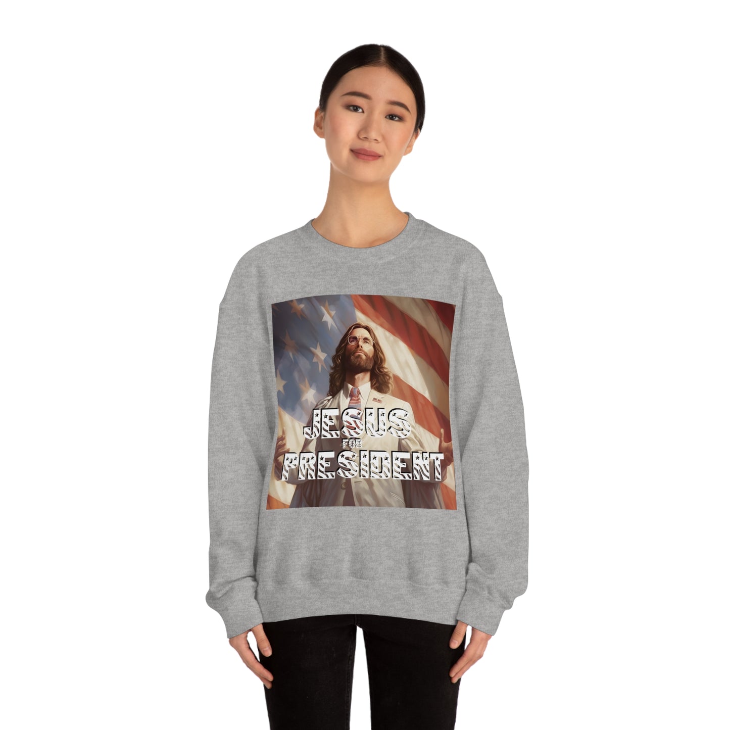 Jesus for President Unisex Heavy Blend™ Crewneck Sweatshirt
