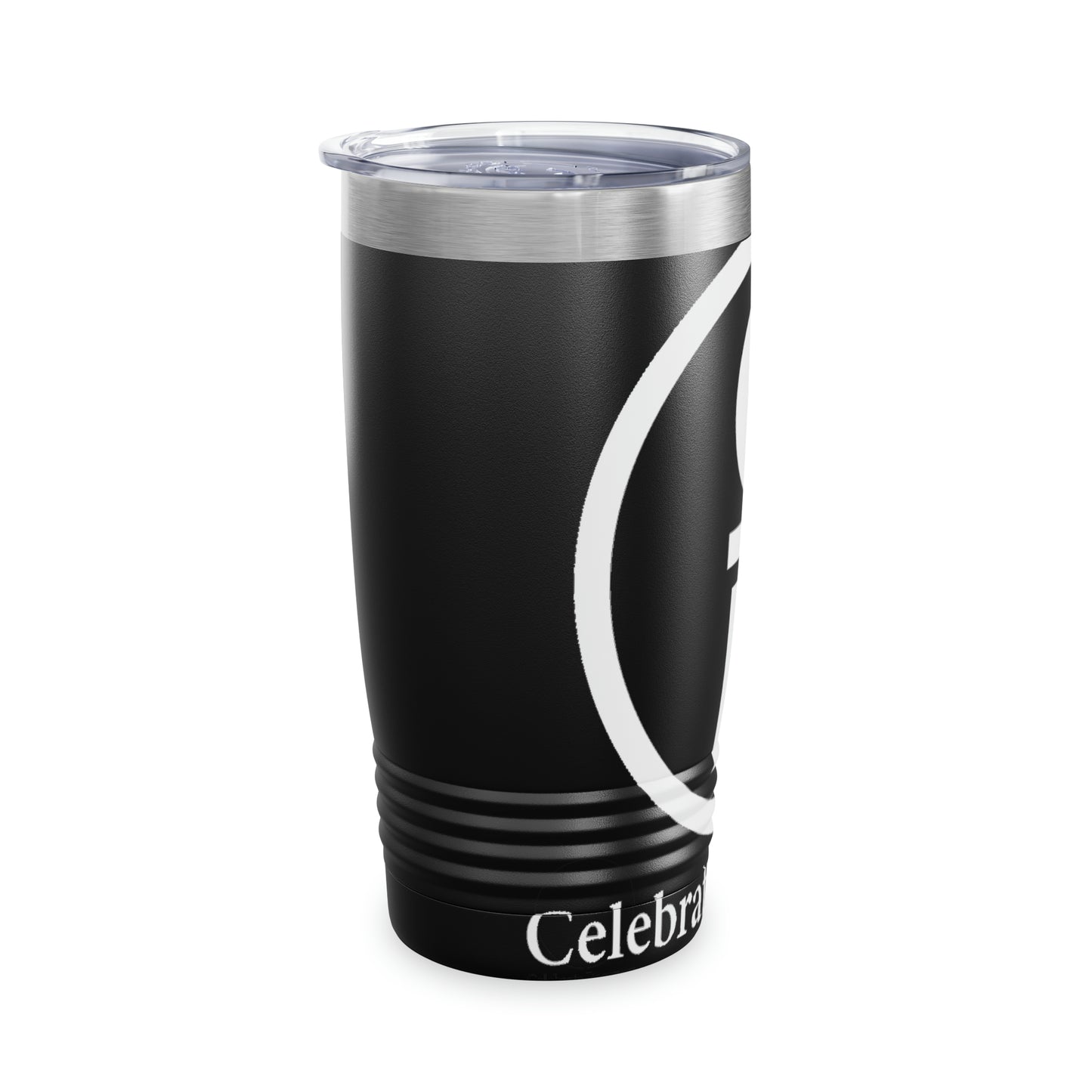 CR Celebrate Recovery Basic Logo White Ringneck Tumbler, 20oz