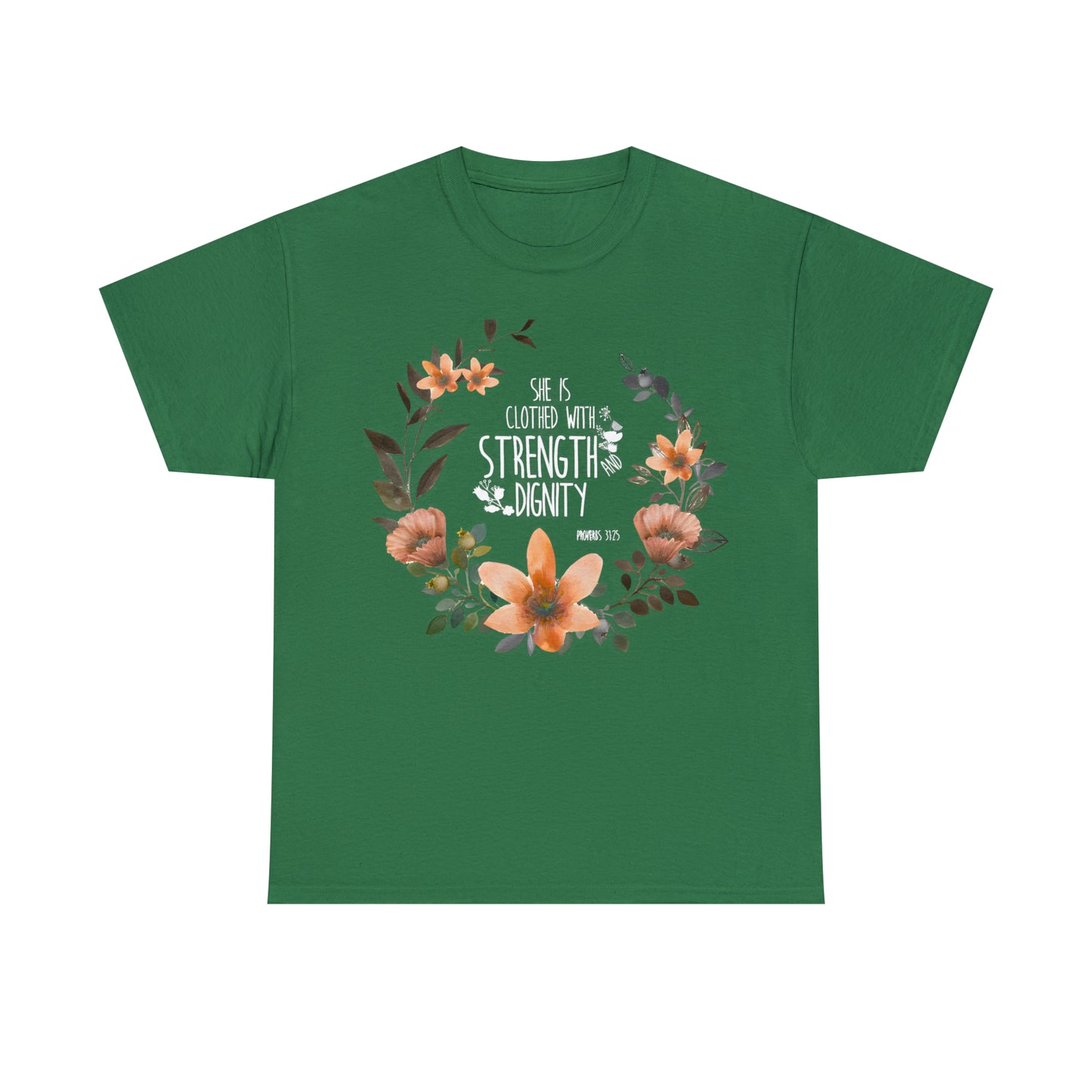 She is clothed with Strength and Dignity - Unisex Heavy Cotton Short Sleeve Tee