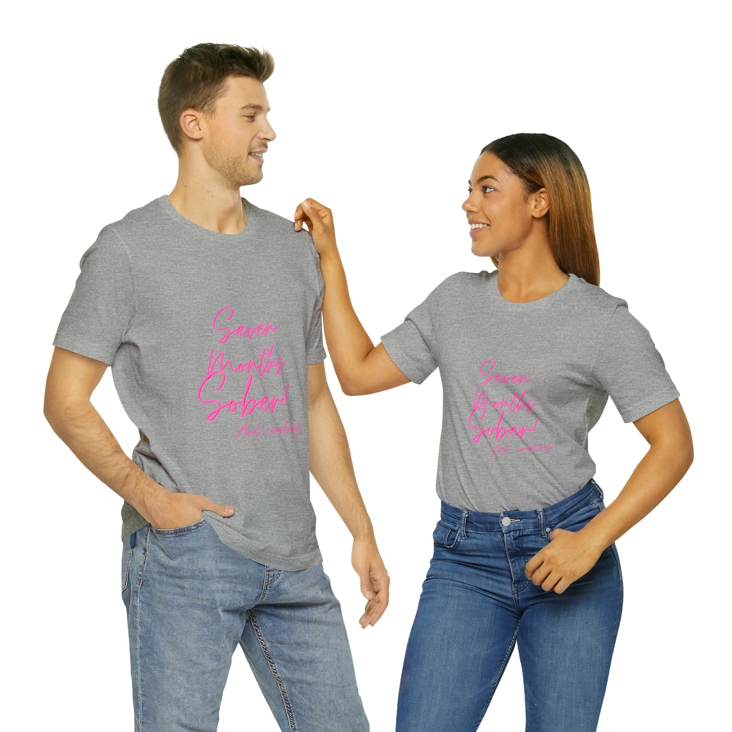 Seven Months Sober (7 Months) Unisex Jersey Short Sleeve Tee