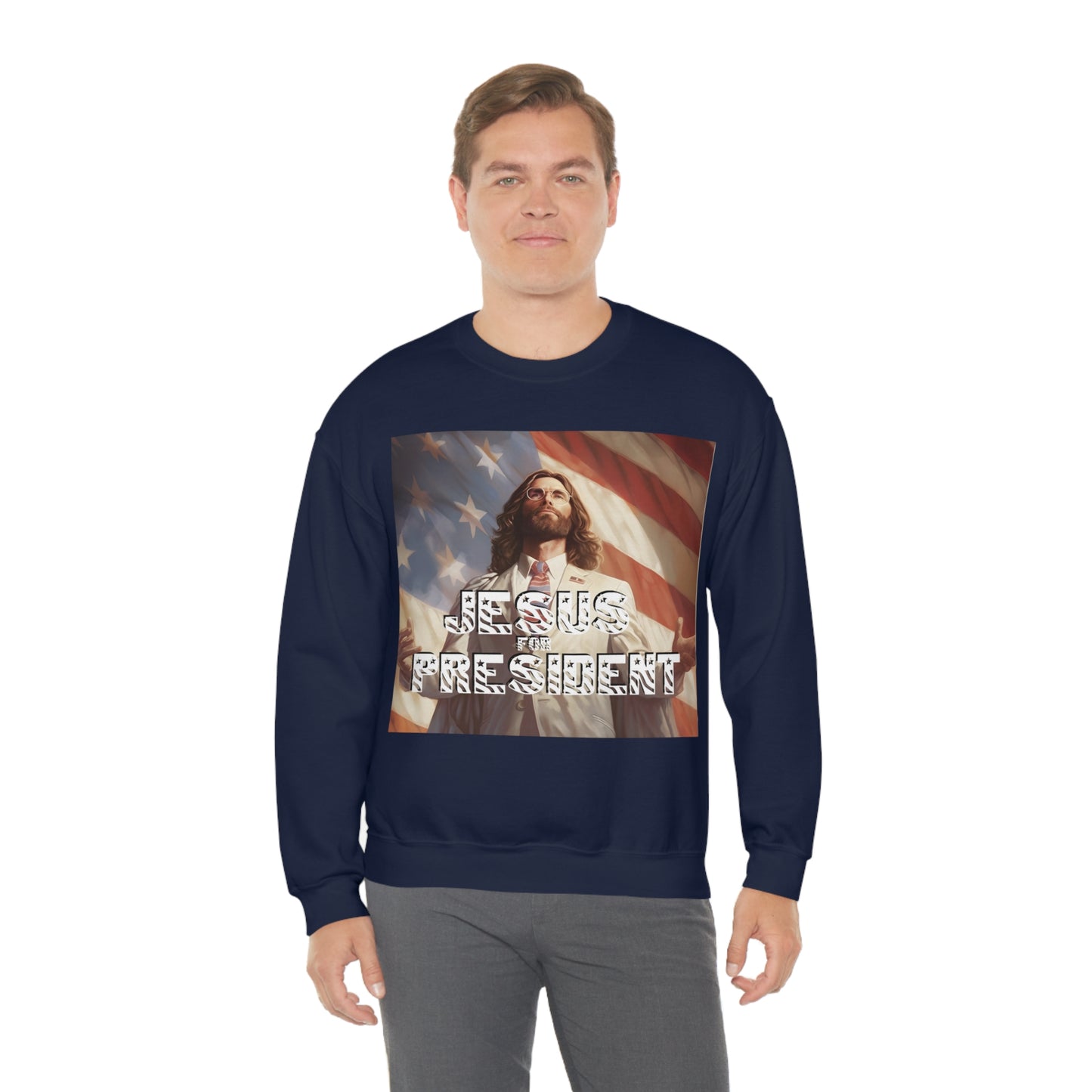 Jesus for President Unisex Heavy Blend™ Crewneck Sweatshirt
