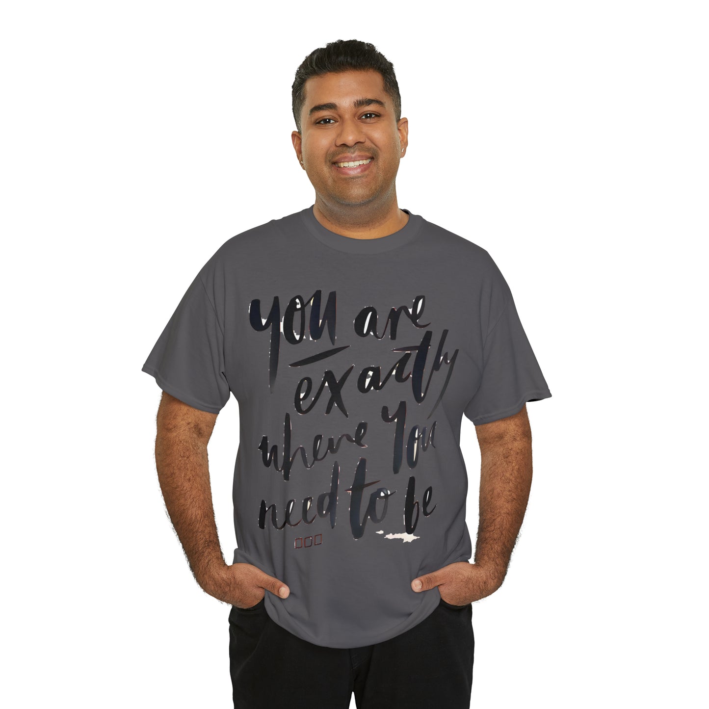 You re EXACTLY where you need to be  - CR Celebrate Recovery Classic Logo - Unisex Heavy Cotton Tee