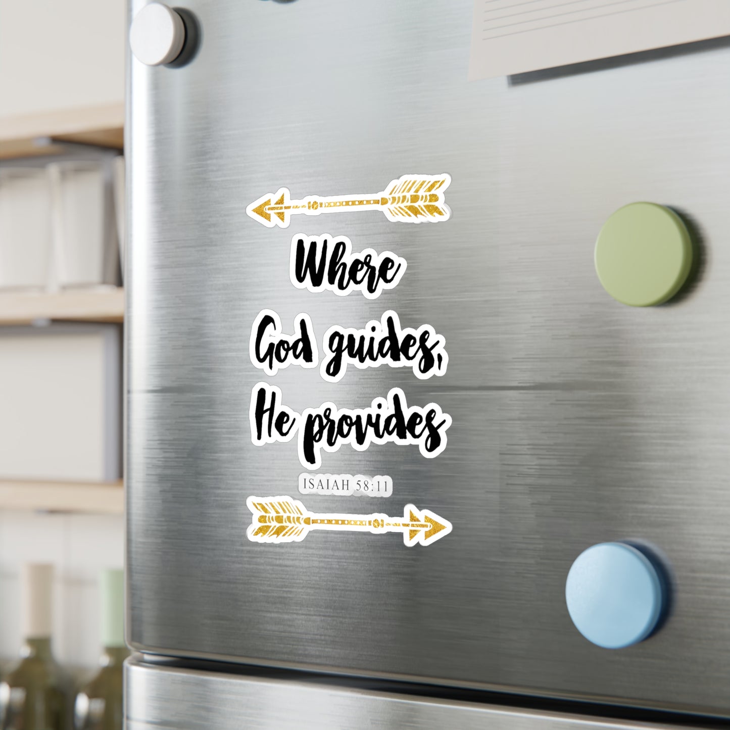 Where GOD guides, He Provides - Isaiah Kiss-Cut Vinyl Decals