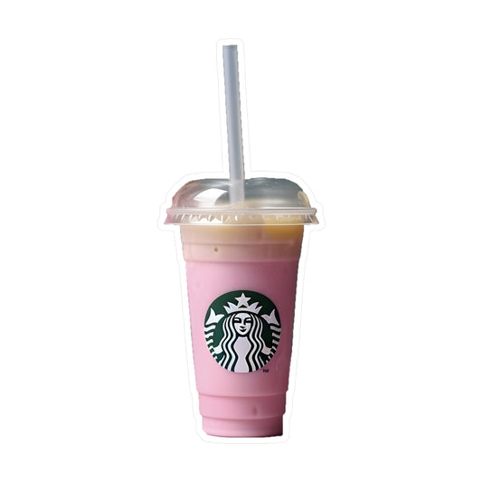 Pink Starbucks Drink Kiss-Cut Vinyl Decals