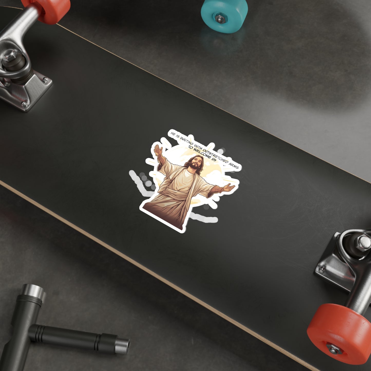 He is Waiting with Outstretched Arms to Welcome Us - Dialogue-  Die-Cut Stickers (MB)