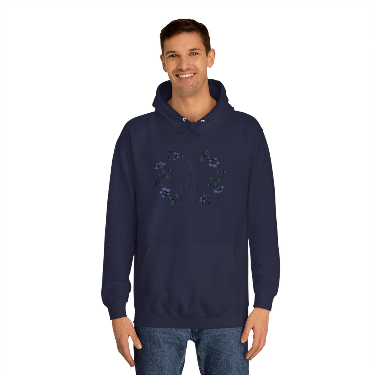 Walk by Faith - Unisex College Hoodie