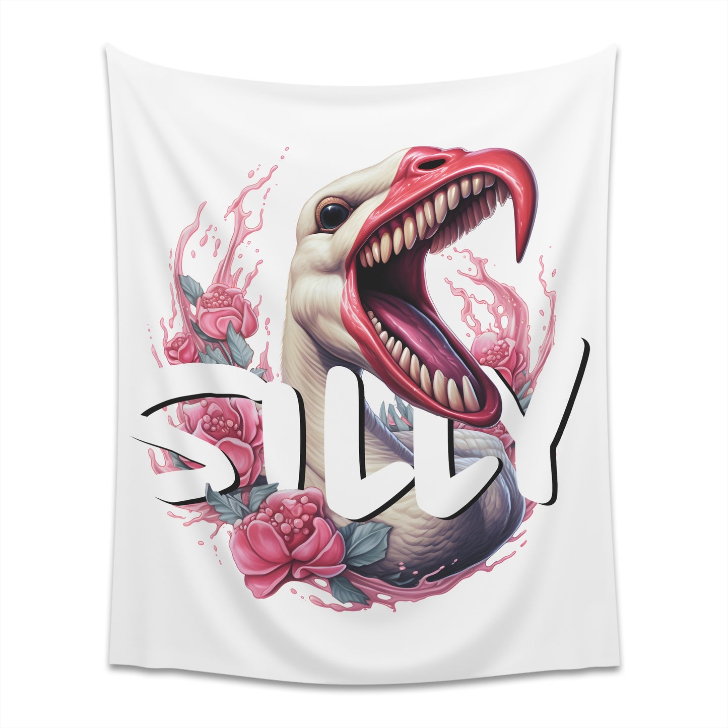 Aggressively Silly Goose Printed Wall Tapestry