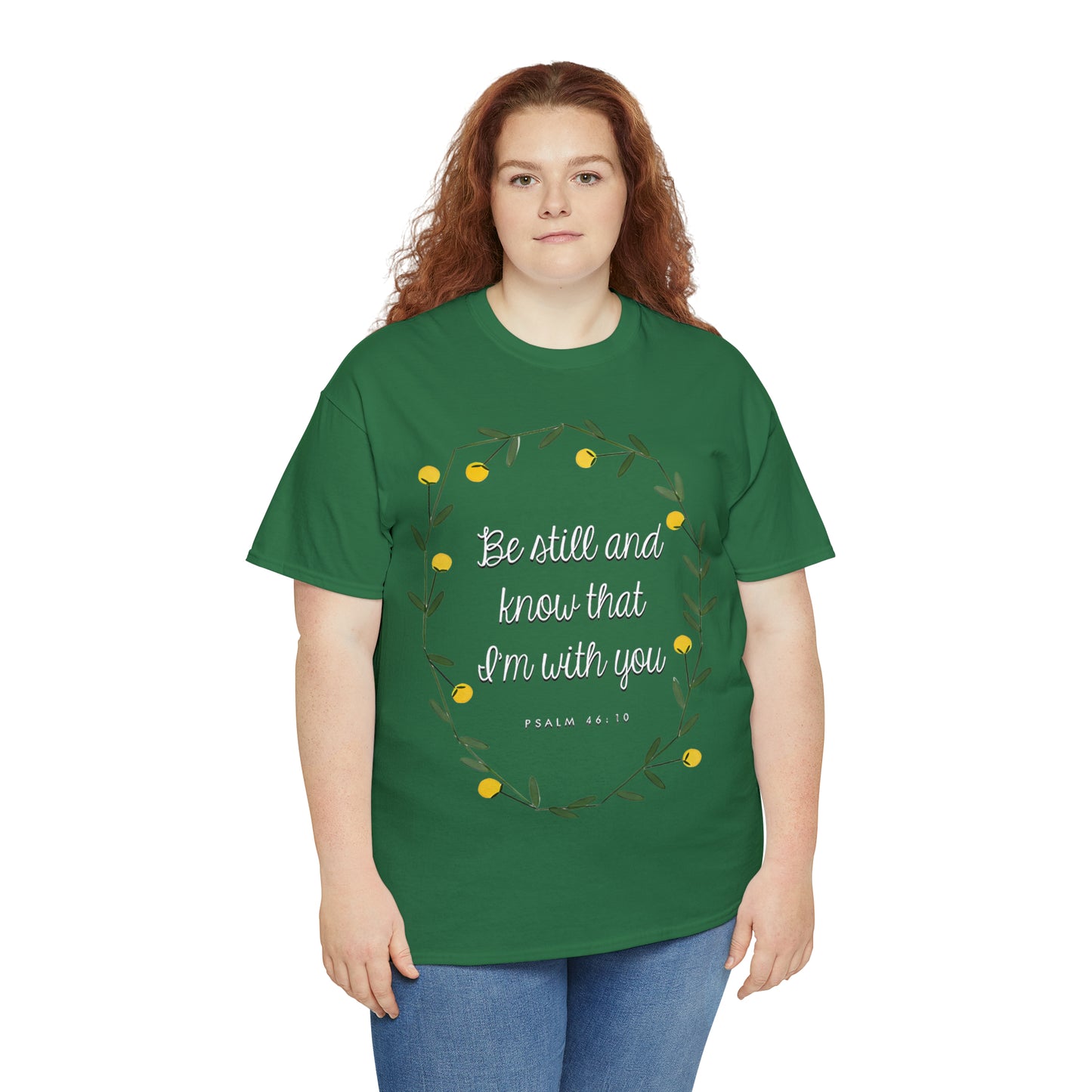 Be Still and know that I am with you (Psalm) - Unisex Heavy Cotton Short Sleeve Tee
