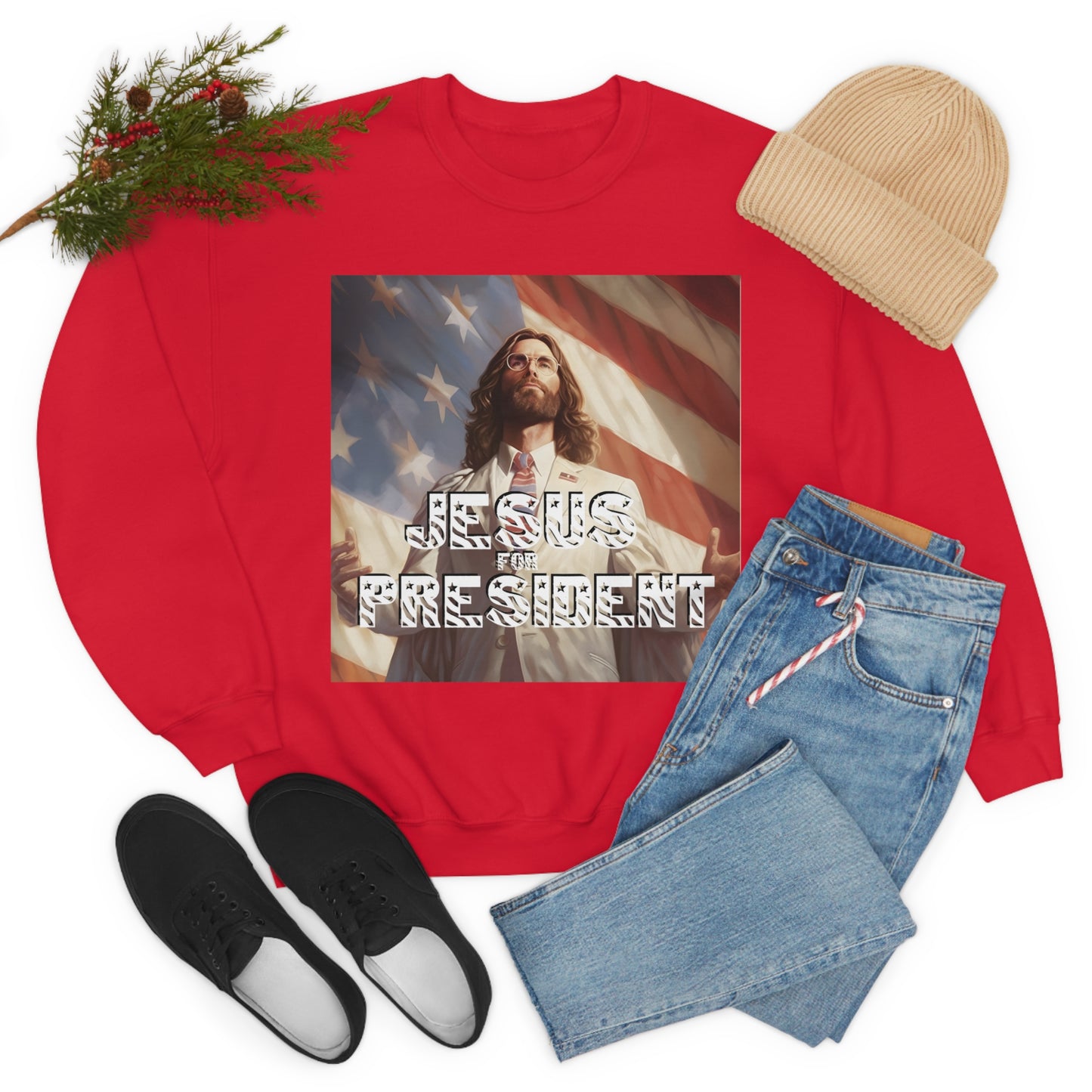 Jesus for President Unisex Heavy Blend™ Crewneck Sweatshirt