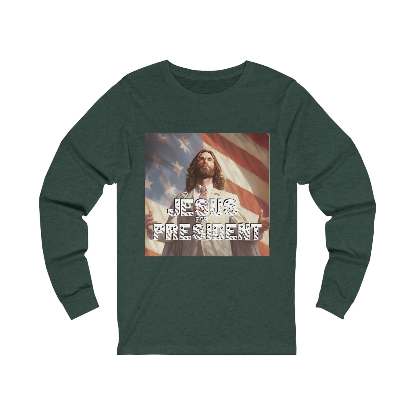 Jesus for President Unisex Jersey Long Sleeve Tee