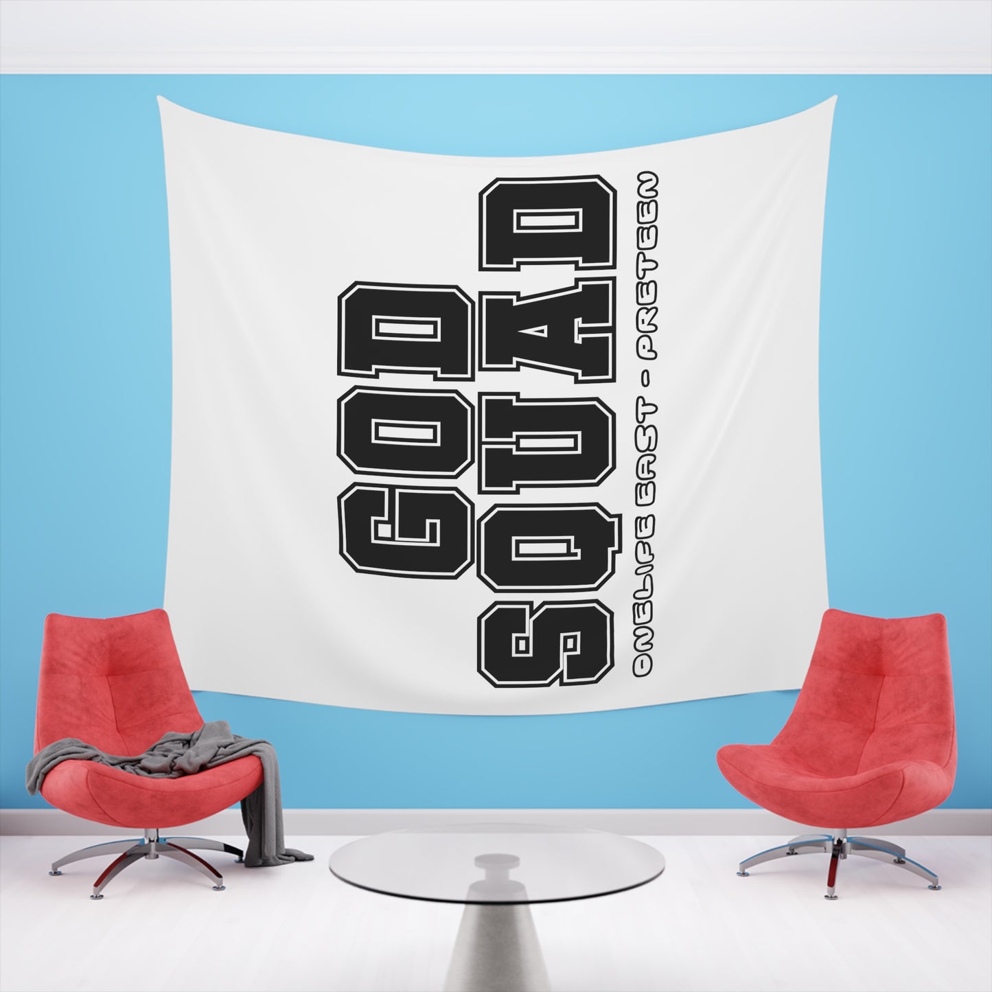 “God Squad” - Pre-Teen Room - Printed Wall Tapestry