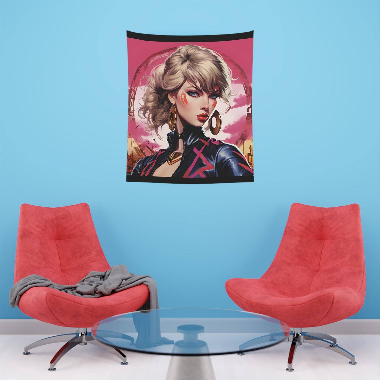 Anime Taylor Swift 2- Printed Wall Tapestry