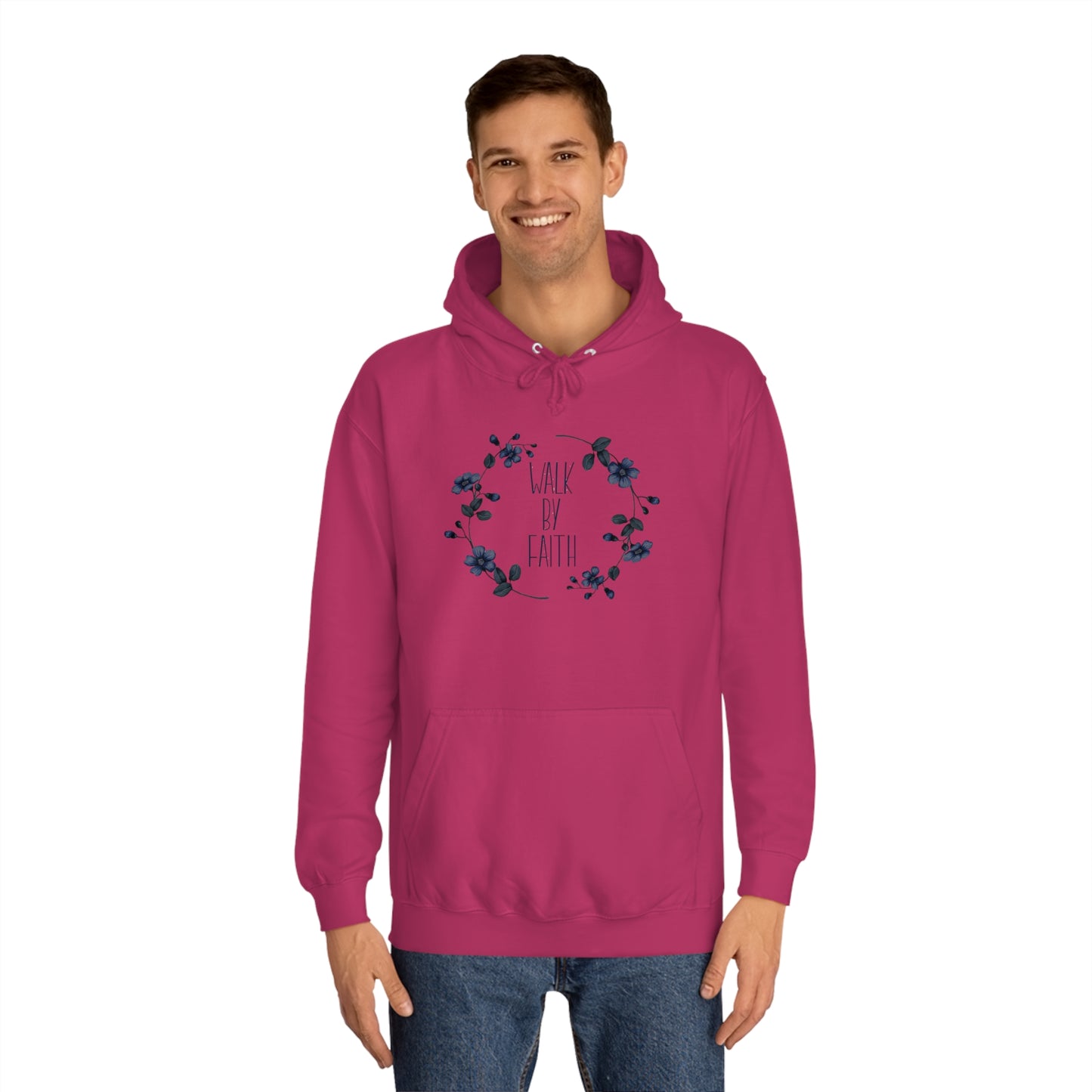 Walk by Faith - Unisex College Hoodie