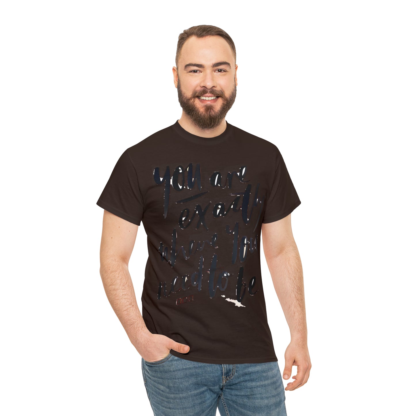 You re EXACTLY where you need to be  - CR Celebrate Recovery Classic Logo - Unisex Heavy Cotton Tee