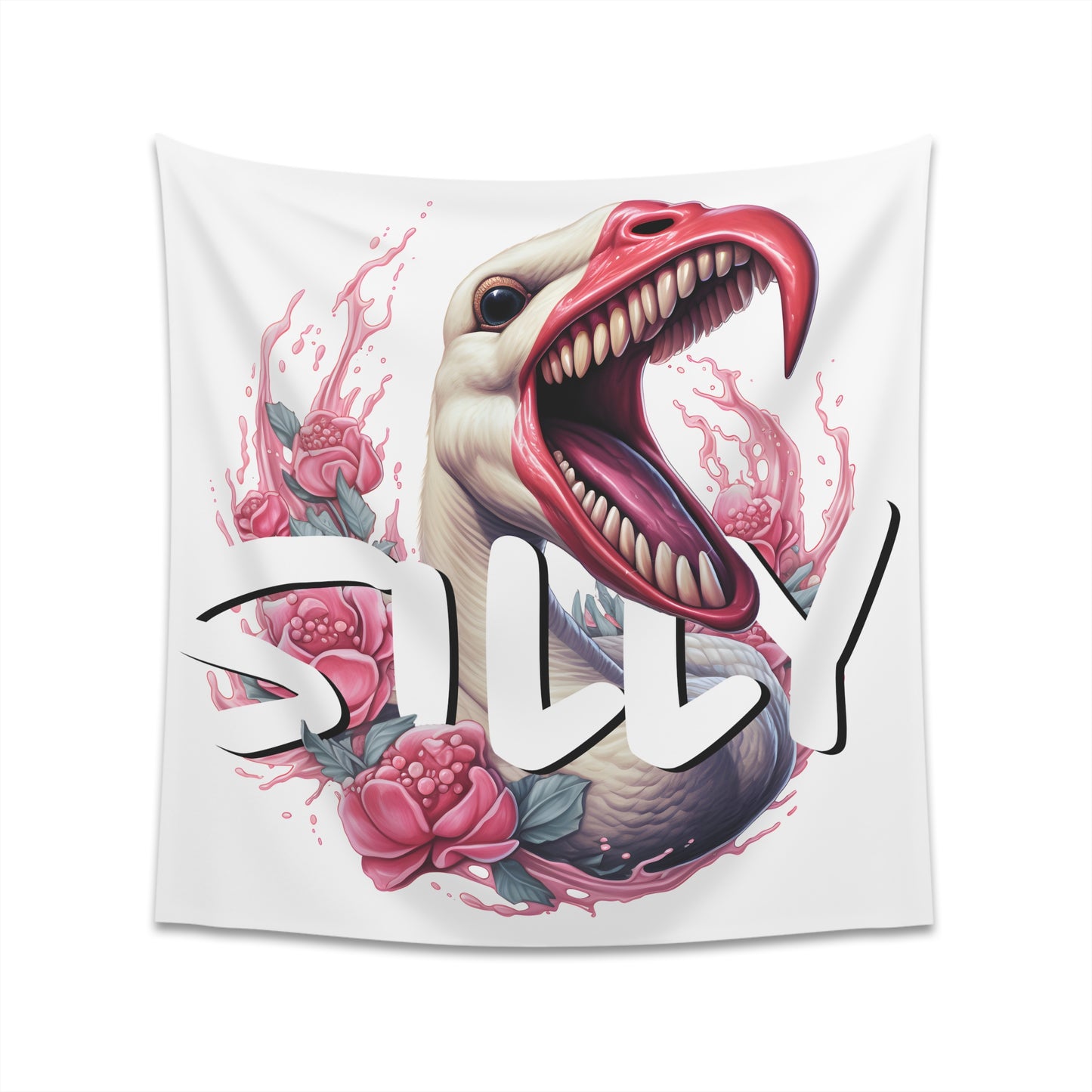Aggressively Silly Goose Printed Wall Tapestry