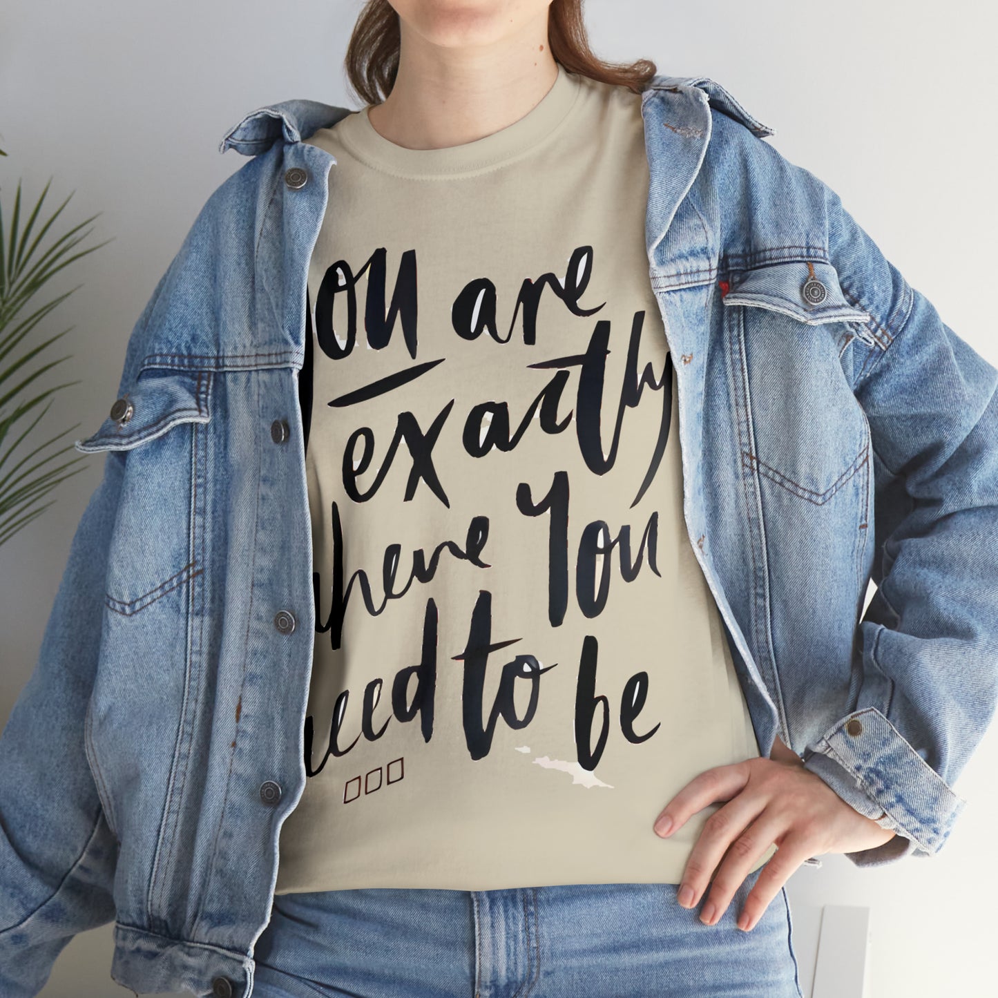 You re EXACTLY where you need to be  - CR Celebrate Recovery Classic Logo - Unisex Heavy Cotton Tee