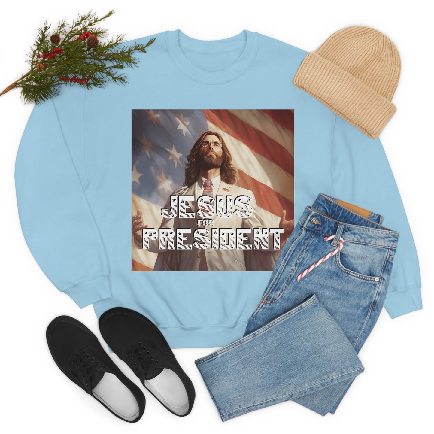 Jesus for President Unisex Heavy Blend™ Crewneck Sweatshirt