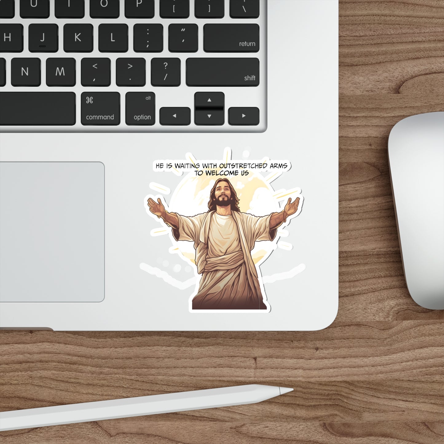 He is Waiting with Outstretched Arms to Welcome Us - Dialogue-  Die-Cut Stickers (MB)