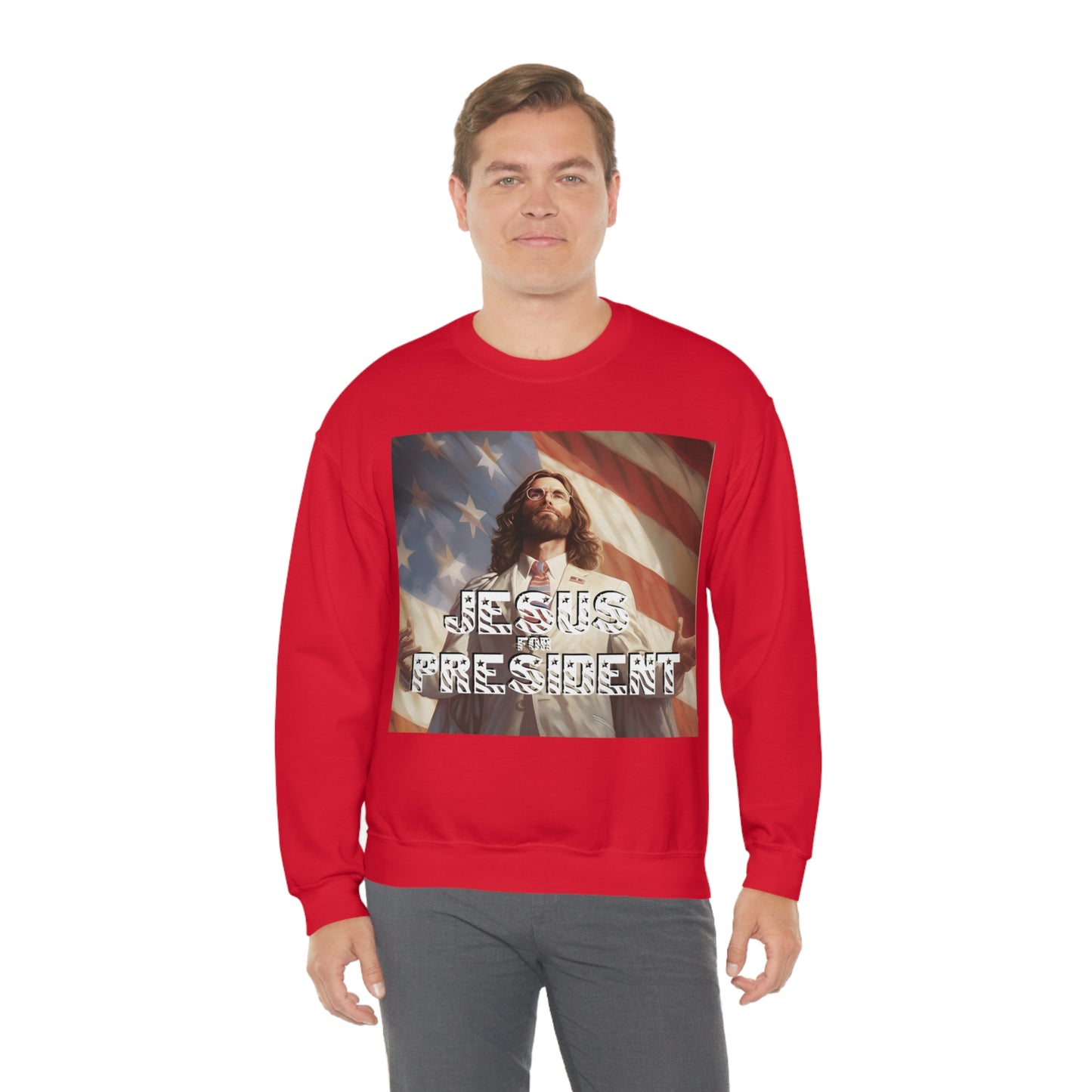 Jesus for President Unisex Heavy Blend™ Crewneck Sweatshirt