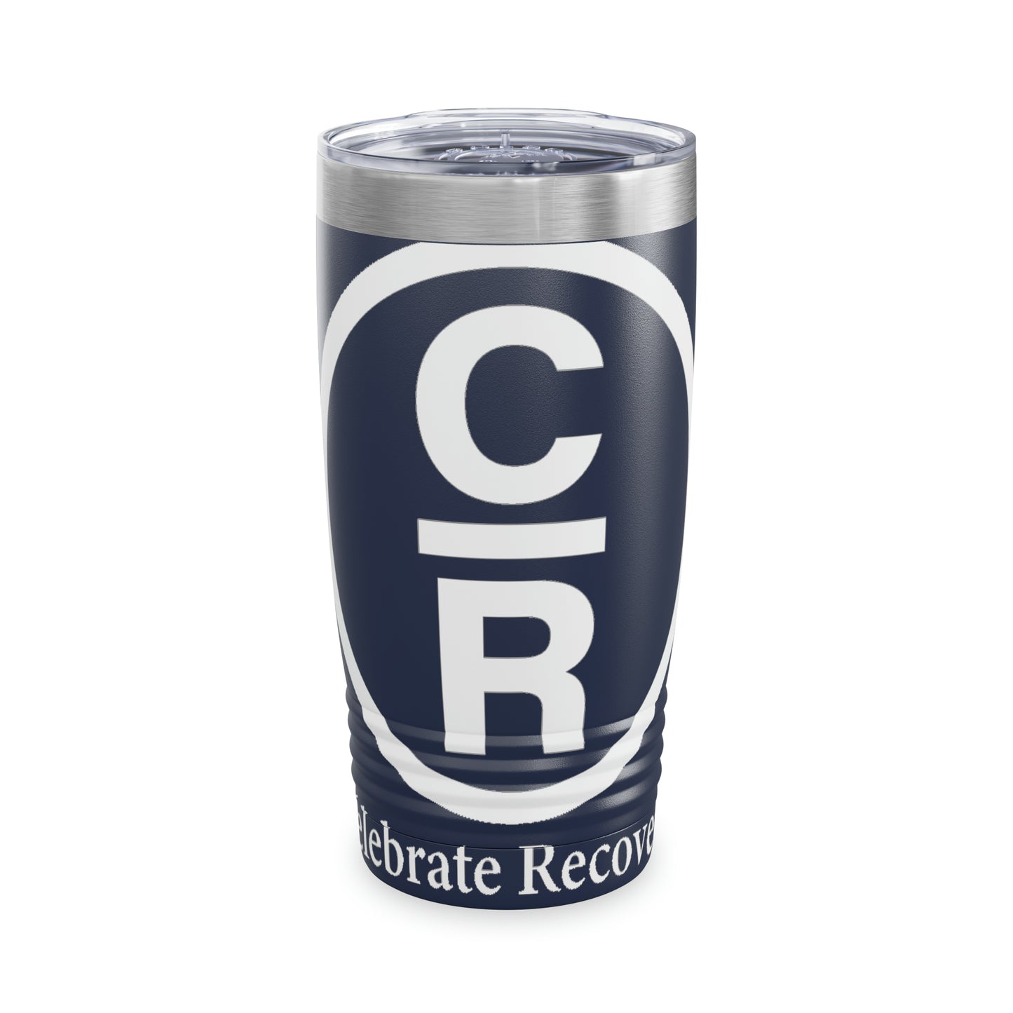 CR Celebrate Recovery Basic Logo White Ringneck Tumbler, 20oz