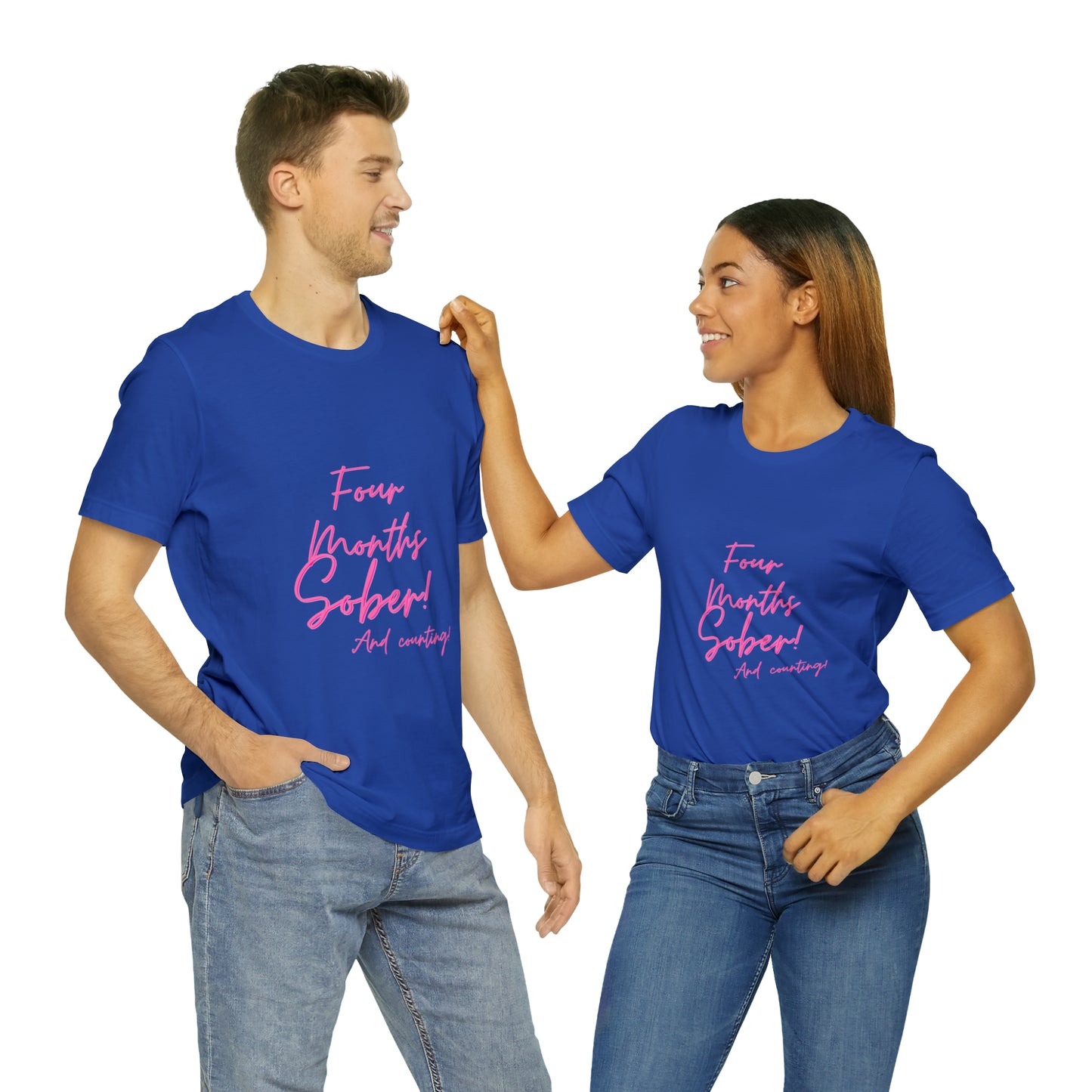 Four Months Sober Unisex Jersey Short Sleeve Tee