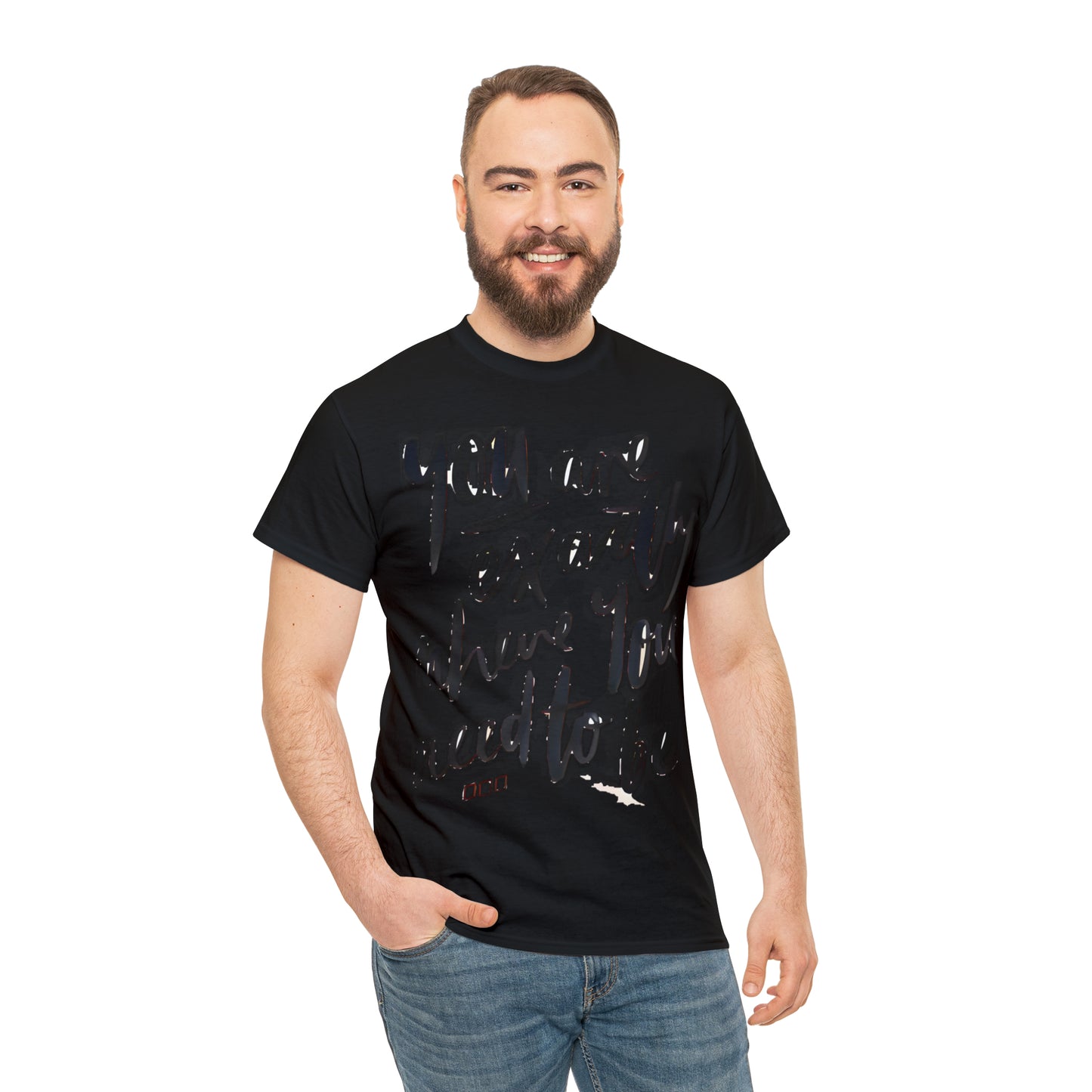 You re EXACTLY where you need to be  - CR Celebrate Recovery Classic Logo - Unisex Heavy Cotton Tee