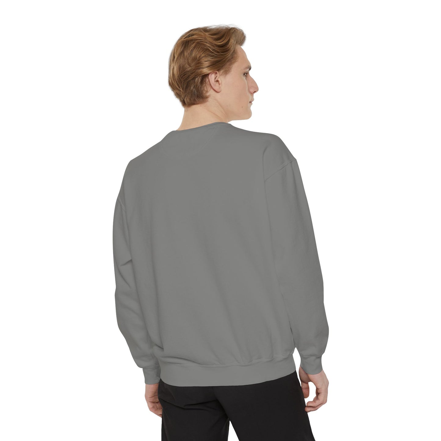 “Sip of Sacrifice” Embroidered Crewneck — Disciple Dad (Water-Into-Wine Drop Collection)
