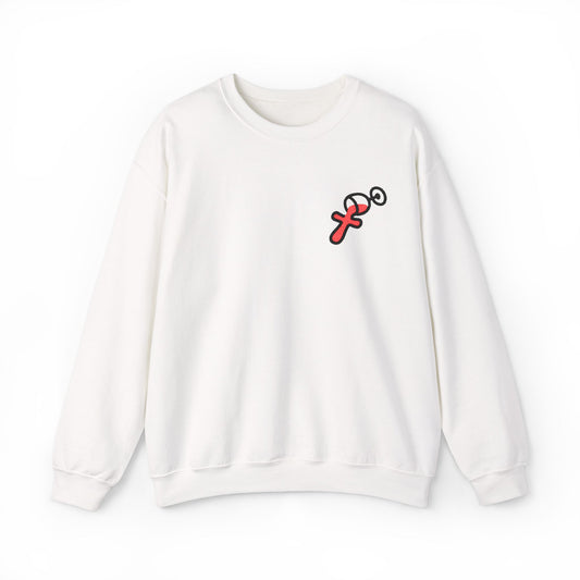 “Sip of Sacrifice” Embroidered Crewneck (Budget Gildan)