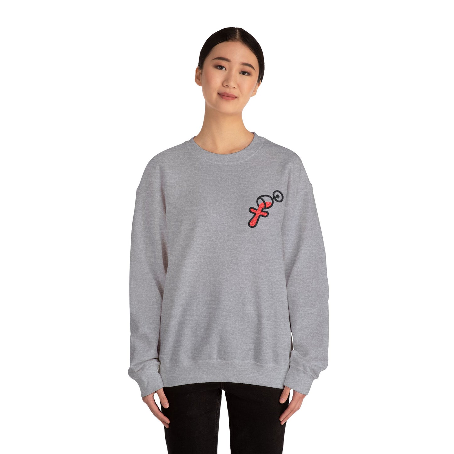 “Sip of Sacrifice” Embroidered Crewneck (Budget Gildan)
