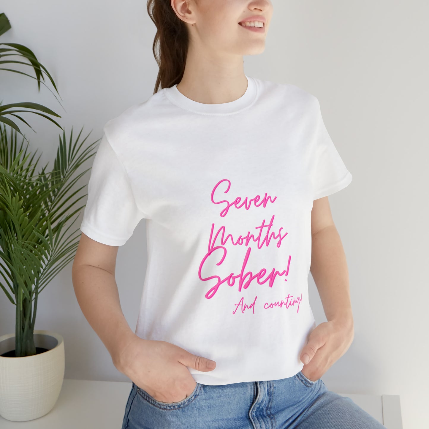 Seven Months Sober (7 Months) Unisex Jersey Short Sleeve Tee