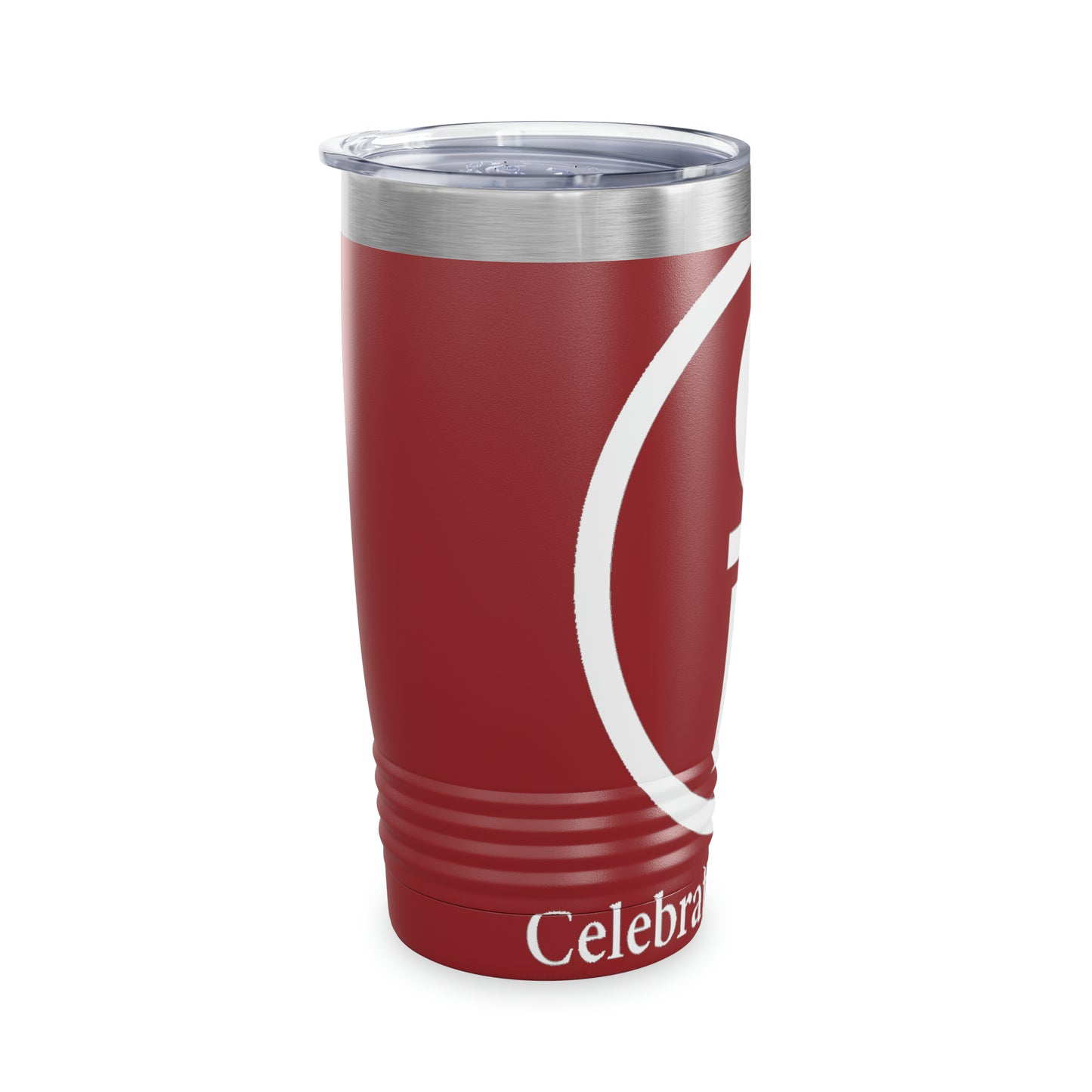 CR Celebrate Recovery Basic Logo White Ringneck Tumbler, 20oz