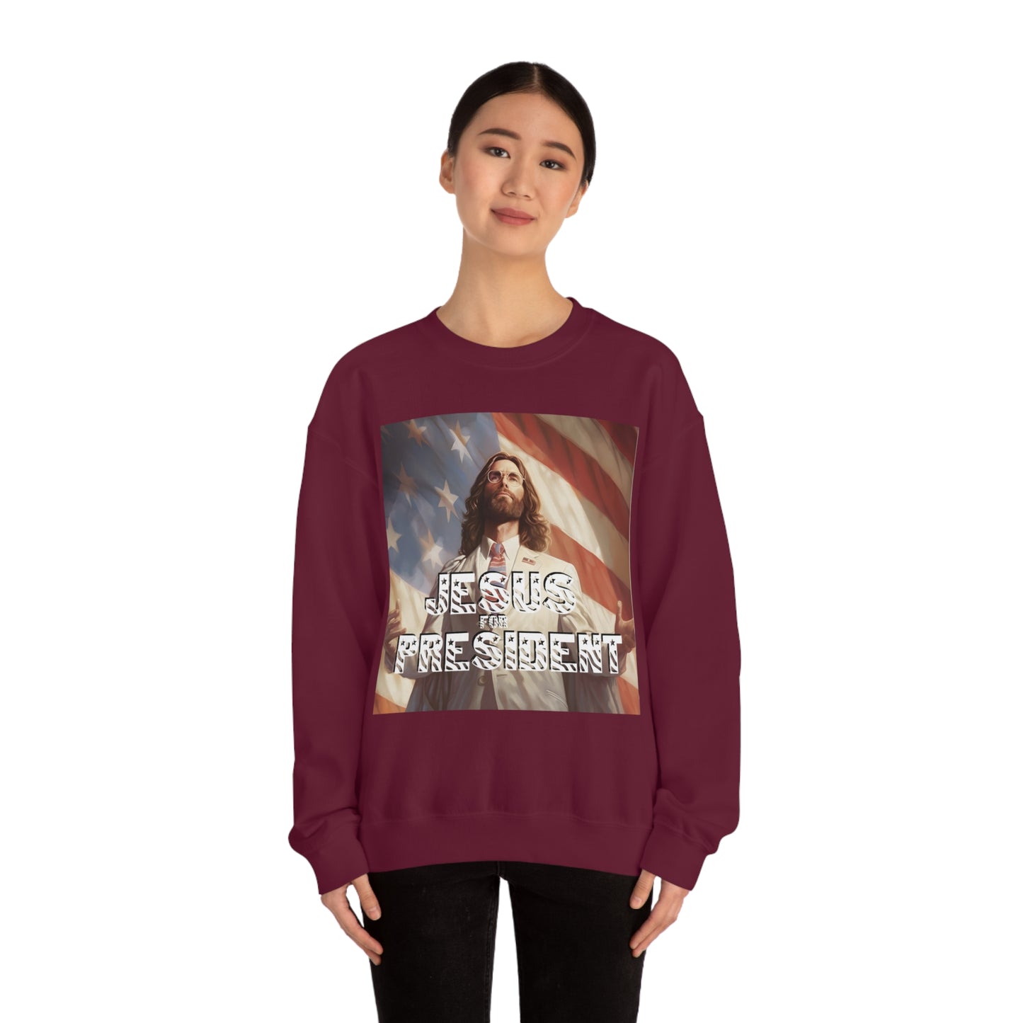 Jesus for President Unisex Heavy Blend™ Crewneck Sweatshirt